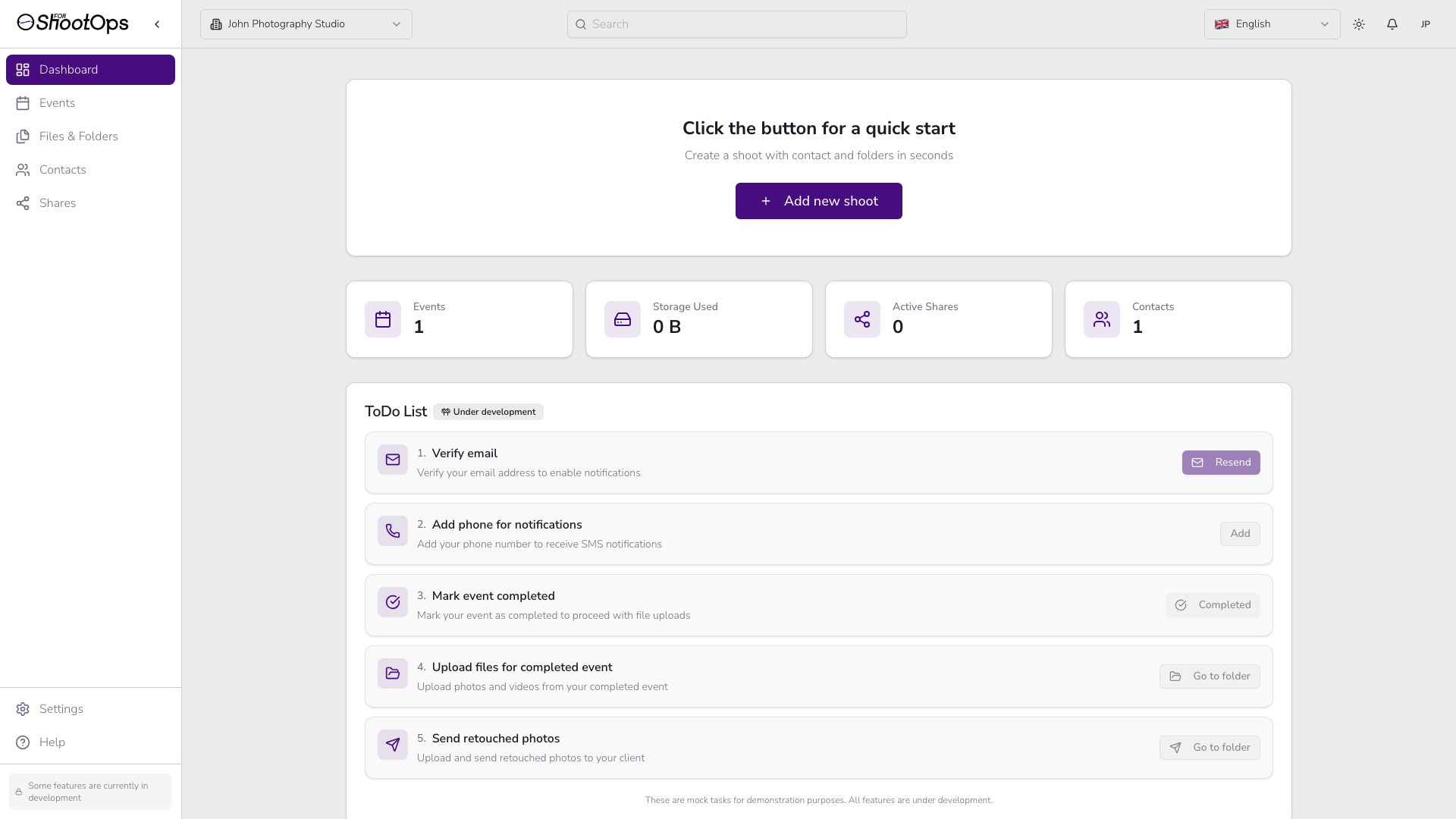 Panel con botón Agregar nueva sesión