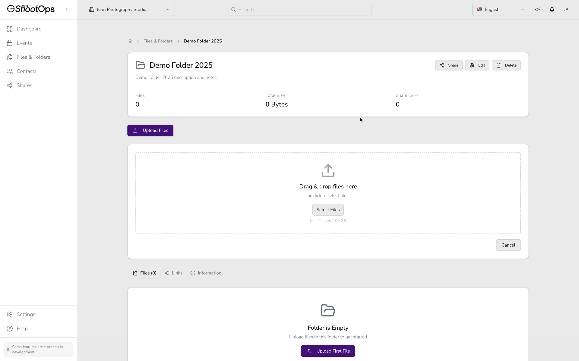 Zona de carga arrastrar y soltar